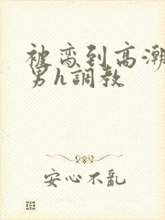 被脔到高潮的直男h调教