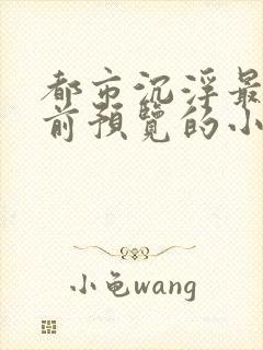 都市沉浮最快超前预览的小说3030