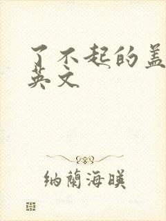 了不起的盖茨比英文封面