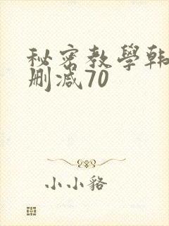秘密教学韩漫无删减70