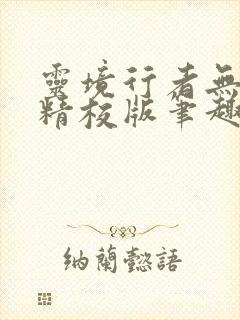 灵境行者无错字精校版笔趣阁