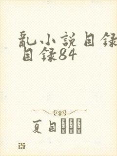 乱小说目录阅读目录84封面