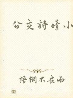 公交诗晴小说
