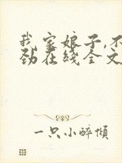 我家娘子,不对劲在线全文阅读