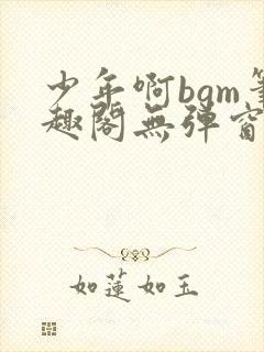 少年啊bgm笔趣阁无弹窗免费封面