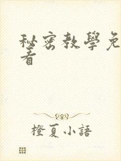 秘密教学免费观看
