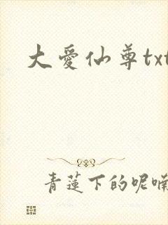 大爱仙尊txt封面