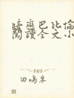 暗恋巴比伦免费阅读全文小说封面