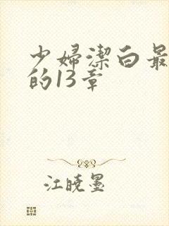 少妇洁白最刺激的13章