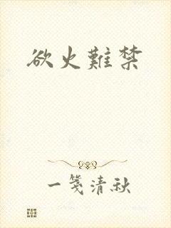 欲火难禁封面