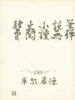 肆火小说笔趣免费阅读无弹窗