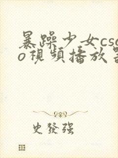 暴躁少女csgo视频播放器推荐