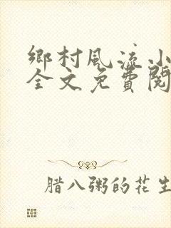 乡村风流小傻子全文免费阅读