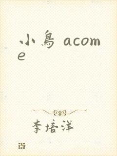 小鸟 acome封面