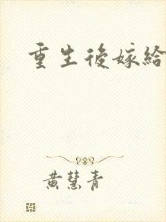 重生后嫁给三叔封面