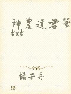 神农道君笔趣阁txt