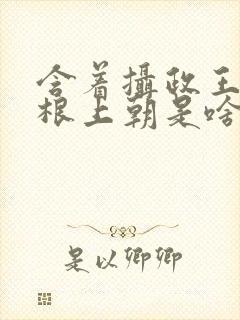 含着摄政王的紫根上朝是啥小说