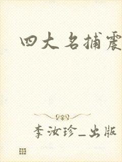 四大名捕震关东封面