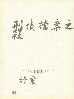 刑侦档案之血谜杀封面