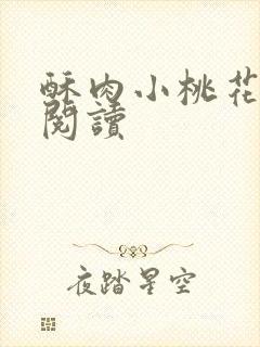 酥肉小桃花全文阅读