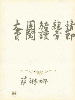 大团结亲情会免费阅读章节封面