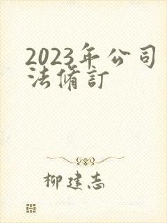 2023年公司法修订