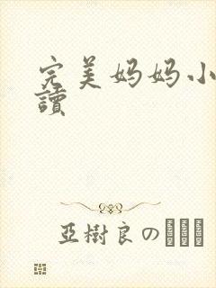 完美妈妈小说阅读封面