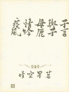 疫情母与子且听风吟鹿子言四封面