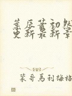 叶辰萧初然刚刚更新最新章节小说