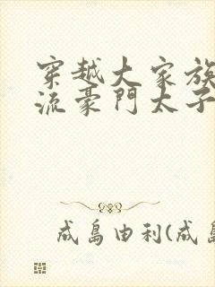 穿越大家族之风流豪门太子爷