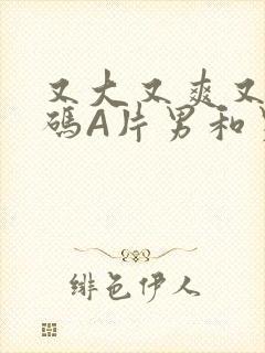 又大又爽又黄无码A片男和男