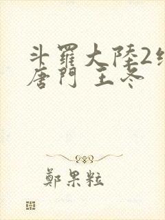 斗罗大陆2绝世唐门 王冬