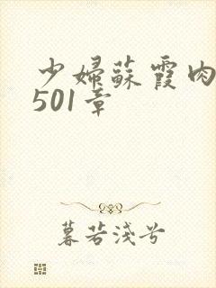 少妇苏霞肉欲第501章