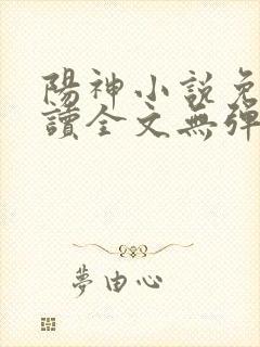 阳神小说免费阅读全文无弹窗封面