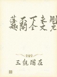 落不下未删减笔趣阁全文免费阅读封面