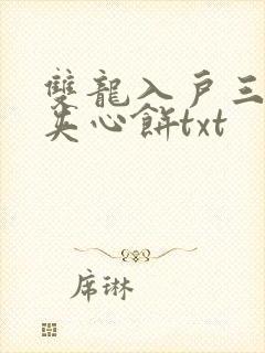 双龙入户三人行夹心饼txt