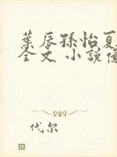 叶辰孙怡夏若雪全文 小说亿软封面