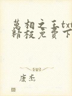 万相之王txt精校免费下载