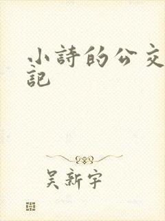 小诗的公交车日记