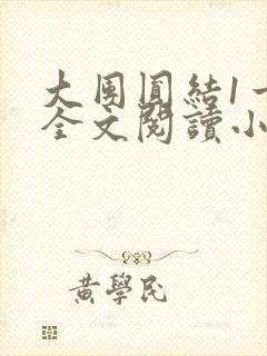 大团圆结1一6全文阅读小说