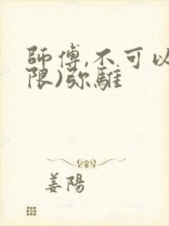 师傅,不可以(限)弥骓封面