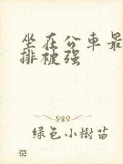 坐在公车最后一排被强