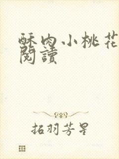 酥肉小桃花全文阅读