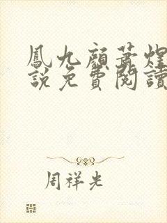 凤九颜萧煜的小说免费阅读全文封面