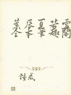 叶辰夏若雪孙怡全本笔趣阁封面