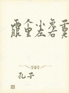 两个小兔子在衣服里左右晃