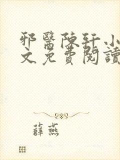 邪医陈轩小说全文免费阅读封面