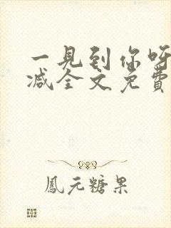 一见到你呀无删减全文免费阅读