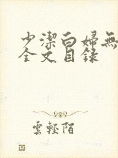 少洁白妇无删减全文目录