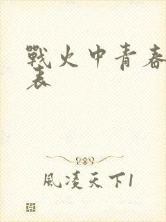 战火中青春演员表